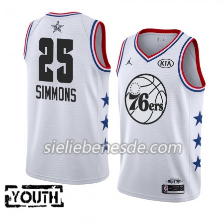 Kinder NBA Philadelphia 76ers Trikot Ben Simmons 25 2019 All-Star Jordan Brand Weiß Swingman